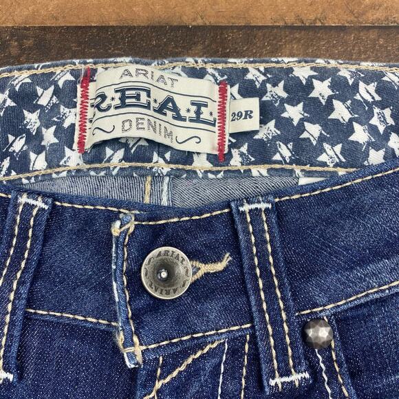 Ariat Women's Straight Leg Jeans - Dark Blue - Picture 2 of 9